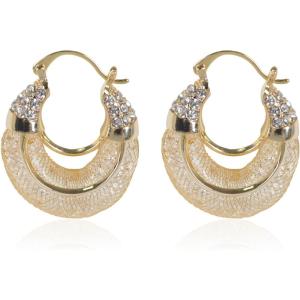 imageEXTREE Rhinestone Valentines Day Earrings for womenEmerald Ruby Gold Silver Design EarringsA013