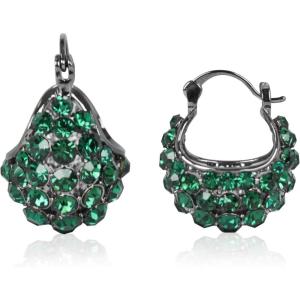 imageEXTREE Rhinestone Valentines Day Earrings for womenEmerald Ruby Gold Silver Design EarringsA015
