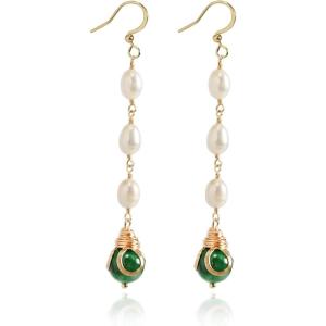 imageEXTREE Rhinestone Valentines Day Earrings for womenEmerald Ruby Gold Silver Design EarringsA029