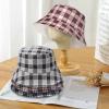 imageEXTREE Reversible Plaid Bucket Hat for Men and Women  Packable Fishing Cap and Sun Beach Hat for Outdoor Summer Vacation