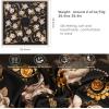 imageEXTREE Womens 35 inch Fashion Headscarf Silk Satin Scarf for Hair Wrapping at Night Bandana Square Scarf for SleepingChampagne Rose on Black Background
