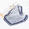 imageEXTREE Silk Feeling Scarf Medium Square Satin Head Scarf Sleeping Hair Wrapping for Women 275  275 inchesBlue Dragnet