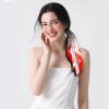 imageEXTREE Silk Feeling Scarf Medium Square Satin Head Scarf Sleeping Hair Wrapping for Women 275  275 inchesSmall Red Cherry