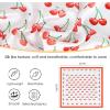 imageEXTREE Silk Feeling Scarf Medium Square Satin Head Scarf Sleeping Hair Wrapping for Women 275  275 inchesSmall Red Cherry