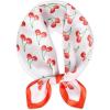 imageEXTREE Silk Feeling Scarf Medium Square Satin Head Scarf Sleeping Hair Wrapping for Women 275  275 inchesSmall Red Cherry