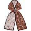 imageEXTREE Satin Scarf 100 Mulberry Silk Printed Head Wrap Hair Band 59quotquot x 57quotquotAlphabet Melody Light Brown