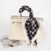 imageEXTREE Satin Scarf 100 Mulberry Silk Printed Head Wrap Hair Band 59quotquot x 57quotquotArtistic Cufflinks Navy Blue