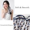 imageEXTREE Satin Scarf 100 Mulberry Silk Printed Head Wrap Hair Band 59quotquot x 57quotquotWhite Pony Ornament