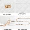 imageEXTREE Quilted Crossbody Bag Trendy Design Shoulder PurseB007whitegold Chain