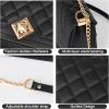 imageEXTREE Quilted Crossbody Bag Trendy Design Shoulder PurseB011blackgoldchain