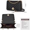 imageEXTREE Quilted Crossbody Bag Trendy Design Shoulder PurseB011blackgoldchain