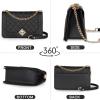 imageEXTREE Quilted Crossbody Bag Trendy Design Shoulder PurseB011blackgoldchain
