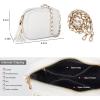 imageEXTREE Quilted Crossbody Bag Trendy Design Shoulder PurseB016whitegold Chain