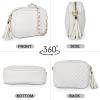imageEXTREE Quilted Crossbody Bag Trendy Design Shoulder PurseB016whitegold Chain