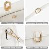 imageEXTREE Quilted Crossbody Bag Trendy Design Shoulder PurseB017whitegold
