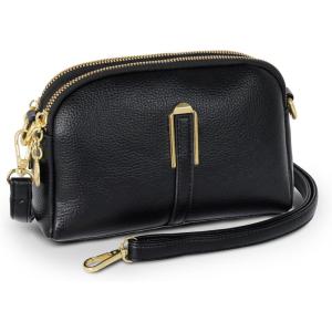 imageEXTREE Quilted Crossbody Bag Trendy Design Shoulder PurseB009blackgold