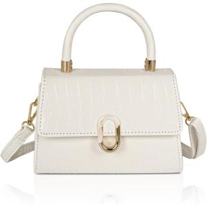 imageEXTREE Quilted Crossbody Bag Trendy Design Shoulder PurseB017whitegold