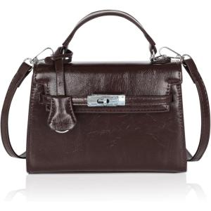 imageEXTREE Quilted Crossbody Bag Trendy Design Shoulder PurseB018brown