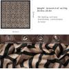 imageEXTREE Luxury Satin Head Scarf 35x35  Silklike Wrap for Women Versatile ShawlSun CoverWrapping Premium Gift for HerBeige Black Pattern