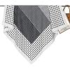 imageEXTREE Luxury Satin Head Scarf 35x35  Silklike Wrap for Women Versatile ShawlSun CoverWrapping Premium Gift for HerBlack and White Checkered Pattern