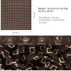 imageEXTREE Luxury Satin Head Scarf 35x35  Silklike Wrap for Women Versatile ShawlSun CoverWrapping Premium Gift for HerDark Brown Fashionable Letter Pattern