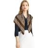imageEXTREE Luxury Satin Head Scarf 35x35  Silklike Wrap for Women Versatile ShawlSun CoverWrapping Premium Gift for HerDark Brown Square Scarf