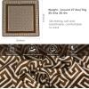 imageEXTREE Luxury Satin Head Scarf 35x35  Silklike Wrap for Women Versatile ShawlSun CoverWrapping Premium Gift for HerDark Brown Square Scarf