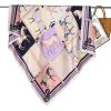 imageEXTREE Luxury Satin Head Scarf 35x35  Silklike Wrap for Women Versatile ShawlSun CoverWrapping Premium Gift for HerHermas Pink Purple