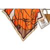 imageEXTREE Luxury Satin Head Scarf 35x35  Silklike Wrap for Women Versatile ShawlSun CoverWrapping Premium Gift for HerRomantic Big Orange Flowers
