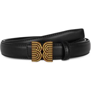 imageEXTREE Womens Premium Leather Belt 24cm Adjustable Buckle for PantsampampSkirts Versatile Daily Wear GiftampampQuality GuaranteedB001blackgold