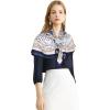 imageEXTREE Luxury Satin Head Scarf 35x35  Silklike Wrap for Women Versatile ShawlSun CoverWrapping Premium Gift for HerGeometric Tibetan Rice