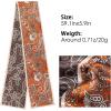 imageEXTREE Satin Scarf 100 Mulberry Silk Printed Head Wrap Hair Band 59quotquot x 57quotquotClassic Pattern Reddish Brown