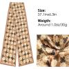 imageEXTREE Satin Scarf 100 Mulberry Silk Printed Head Wrap Hair Band 59quotquot x 57quotquotFour Leaf Khaki