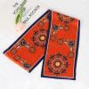 imageEXTREE Satin Scarf 100 Mulberry Silk Printed Head Wrap Hair Band 59quotquot x 57quotquotMaritime Era Orange Red