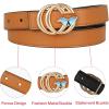imageEXTREE Gold Buckle Belts for Women Fashion Waist Band Elegant Ladies Belt Gift for WomenIdeal for Dresses JeansGold Buckle Butterfly Brown Leather