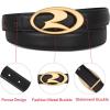 imageEXTREE Gold Buckle Belts for Women Fashion Waist Band Elegant Ladies Belt Gift for WomenIdeal for Dresses JeansLight Gold Design Buckle