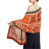 imageEXTREE Scarfs for Women Pashmina Silky Shawl Wrap for Evening Dressing Blanket Open Front Poncho CapeAaaorange