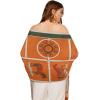 imageEXTREE Scarfs for Women Pashmina Silky Shawl Wrap for Evening Dressing Blanket Open Front Poncho CapeAaaorange