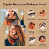 imageEXTREE Scarfs for Women Pashmina Silky Shawl Wrap for Evening Dressing Blanket Open Front Poncho CapeAaborange