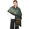 imageEXTREE Scarfs for Women Pashmina Silky Shawl Wrap for Evening Dressing Blanket Open Front Poncho CapeAafgreenyellow
