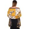 imageEXTREE Scarfs for Women Pashmina Silky Shawl Wrap for Evening Dressing Blanket Open Front Poncho CapeAagoff Whiteearthy Yellow