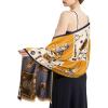 imageEXTREE Scarfs for Women Pashmina Silky Shawl Wrap for Evening Dressing Blanket Open Front Poncho CapeAagoff Whiteearthy Yellow