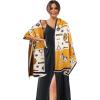 imageEXTREE Scarfs for Women Pashmina Silky Shawl Wrap for Evening Dressing Blanket Open Front Poncho CapeAagoff Whiteearthy Yellow