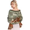 imageEXTREE Scarfs for Women Pashmina Silky Shawl Wrap for Evening Dressing Blanket Open Front Poncho CapeAahgreyflower