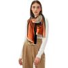 imageEXTREE Scarfs for Women Pashmina Silky Shawl Wrap for Evening Dressing Blanket Open Front Poncho CapeAanorange