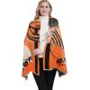 imageEXTREE Scarfs for Women Pashmina Silky Shawl Wrap for Evening Dressing Blanket Open Front Poncho CapeAanorange