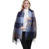 imageEXTREE Scarfs for Women Pashmina Silky Shawl Wrap for Evening Dressing Blanket Open Front Poncho CapeAbbblack