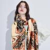 imageEXTREE Scarfs for Women Pashmina Silky Shawl Wrap for Evening Dressing Blanket Open Front Poncho CapeAbgbrown
