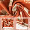 imageEXTREE Scarfs for Women Pashmina Silky Shawl Wrap for Evening Dressing Blanket Open Front Poncho CapeAbjbrown
