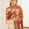 imageEXTREE Scarfs for Women Pashmina Silky Shawl Wrap for Evening Dressing Blanket Open Front Poncho CapeAbjbrown